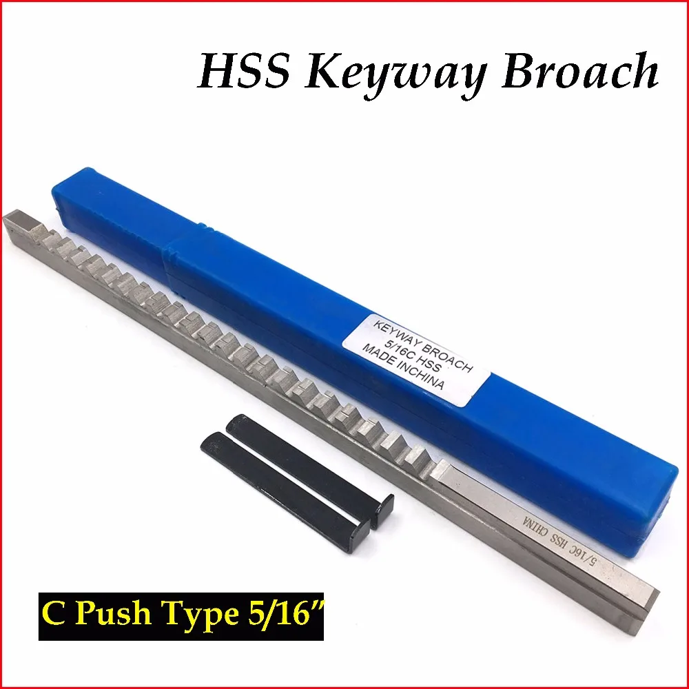 5/16 C HSS Keyway Broach метрический Режущий инструмент для ЧПУ гравировально фрезерного