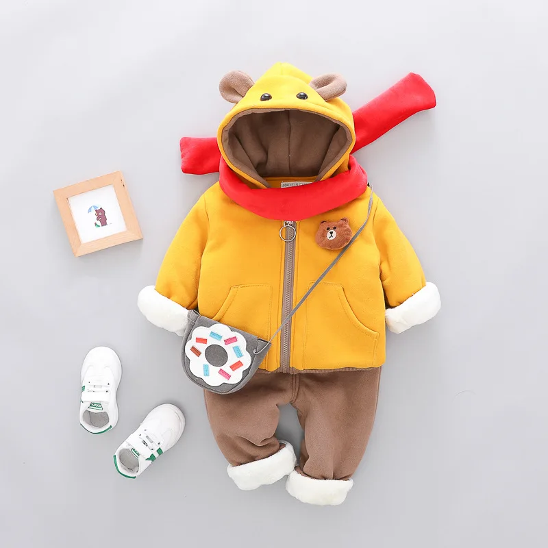 

Boys Girls Clothes Sets Cotton Thicken Winter Autumn Sport Cartoon Suit Children Clothing Boys Suit Winter Kids Clothes Sets