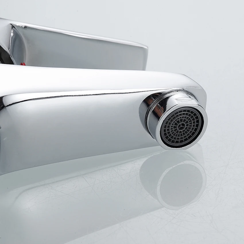 Best sale Bathroom Basin Sink Faucet Chrome Single Handle Kitchen Tap Mixer hot and cold water hose Finished | Обустройство дома