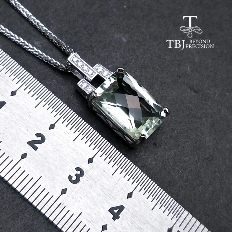 TBJ натуральный зеленый аметист 10*14 мм октября драгоценный камень из
