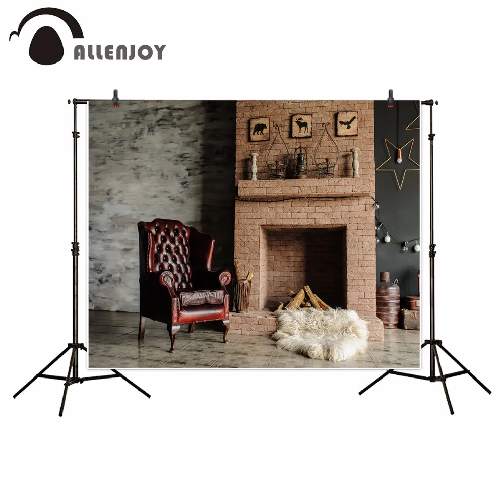 Allenjoy фон для фотосъемки новорожденных классический винтажный камин кресло
