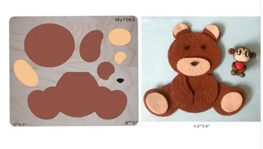 Baby bear/1 новая деревянная форма для скрапбукинга Thickness 15.8mm|Вырубные штампы| |