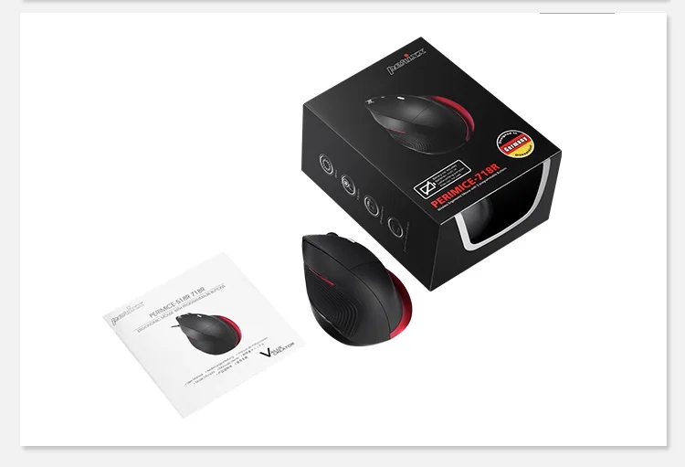 Новое поступление Perixx PERIMICE 718R эргономичная Вертикальная 2 4G USB Беспроводная