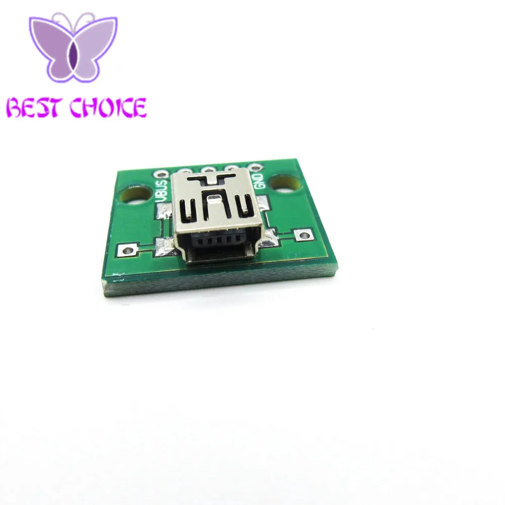 5 шт. Мини USB адаптер DIP контактный гнездовой разъем тип B конвертер pcb|Измерители