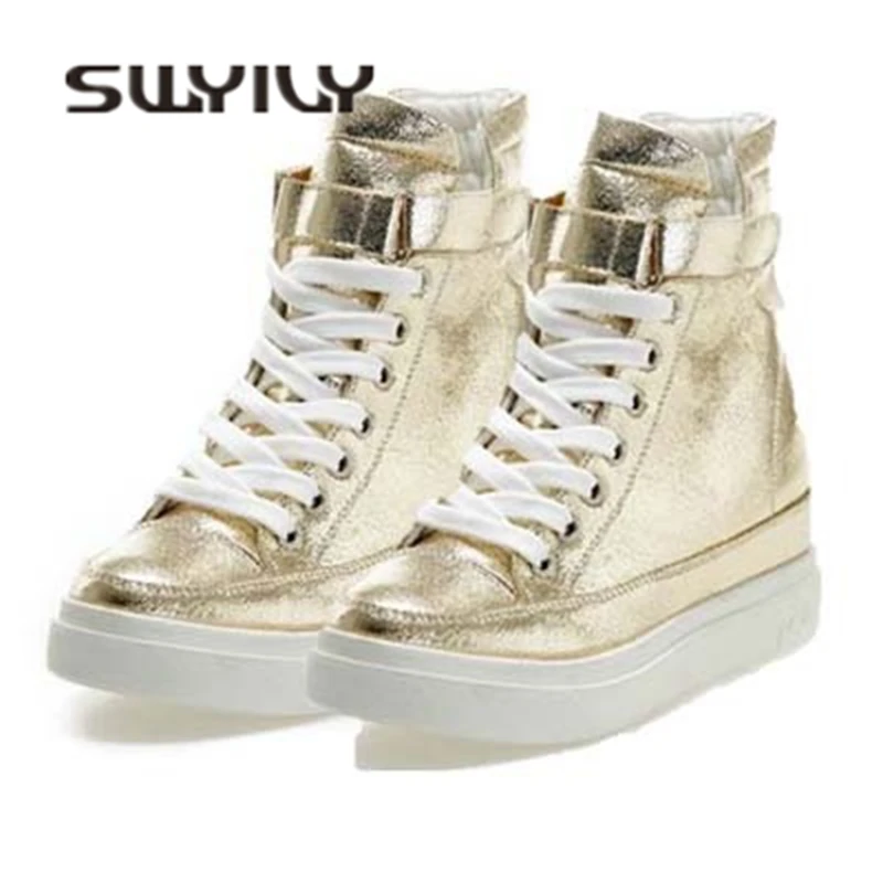 Женские высокие кроссовки SWYIVY повседневная обувь на платформе Новинка весна