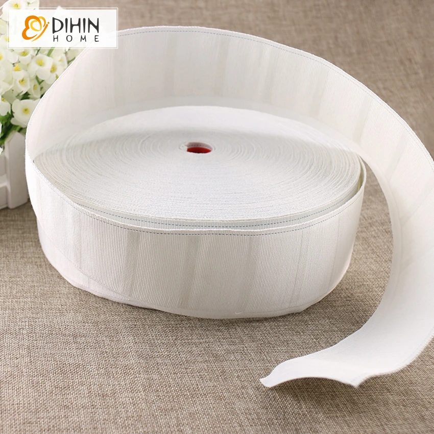 Curtain hook cloth tape curtain accessories white hook ribbon tape cloth tape for window curtains curtain tape 10 meters for set