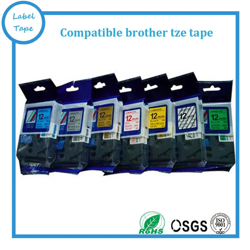 

Free shipping 5PK mixed colors TZ tape offered TZe 231 TZ-431,TZ-531,TZ131,TZ 631,TZe 12mm label tape for p touch pt-d200