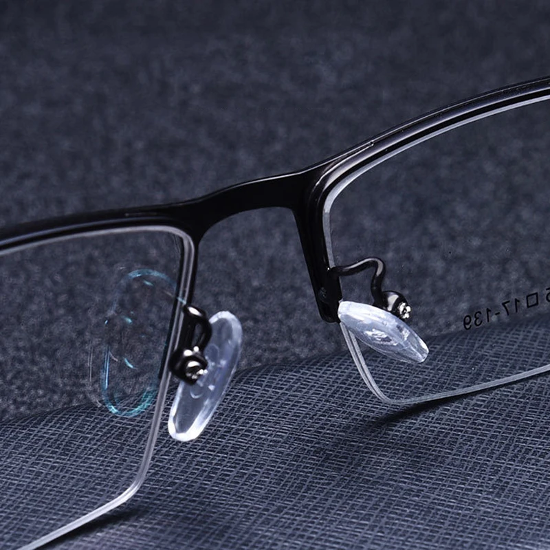 Eblru мужские Бизнес близорукость очки готовой в ретро-стиле с квадратным с плоскими стеклами и половинной рамкой очки-0,75 1,25 1,5 1,75 2 2,25 2,5 2,75 3 3,25 3,5 4