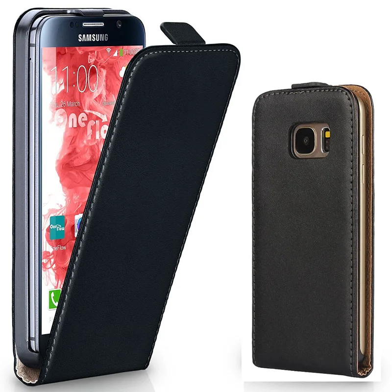 Black Для samsung Galaxy A5 чехол Вертикальный Флип Магнитный чехол для samsung S8 S7 кожаный чехол для A310 J3 Note 8 J510 S6 Edge - Цвет: Black