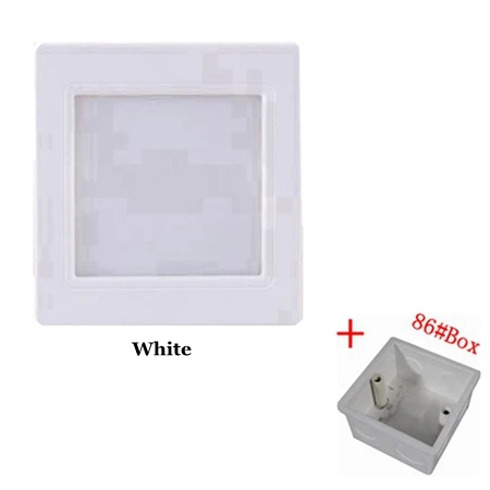 White With 86Box Светодиодный Интеллектуальный ночник индукционный радар-датчик движения человеческого тела лестничный свет ступенчатая лестница в прихожую, настенный светильник с 86 коробкой - Цвет абажура: White With 86Box