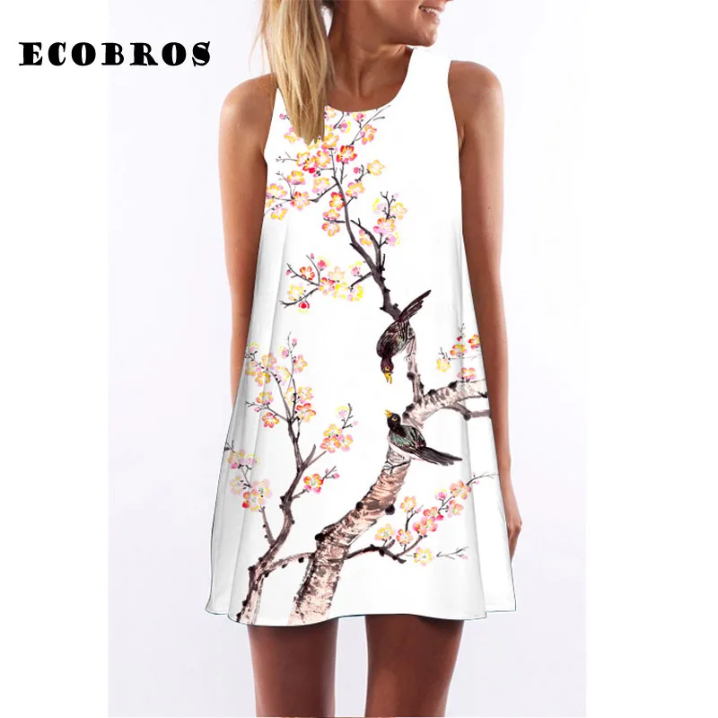 ECOBROS 2019 Турция новинка женское летнее платье повседневные свободные платья выше