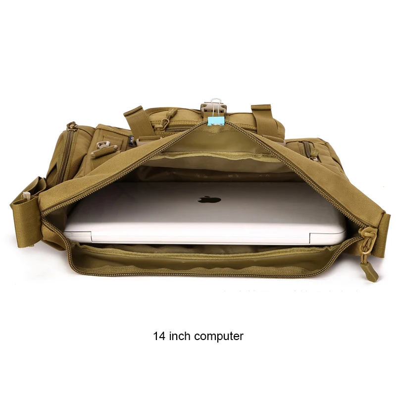 Tactical Sling Shoulder Bag Waterproof Military Crossbody Men's Outdoor Travel Messenger for 14&quot Laptop | Спорт и