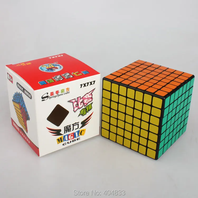 

Shengshou 7x7 cube Black Twist Puzzle cubo Magico Stickerless Educational Toys X'mas gift idea