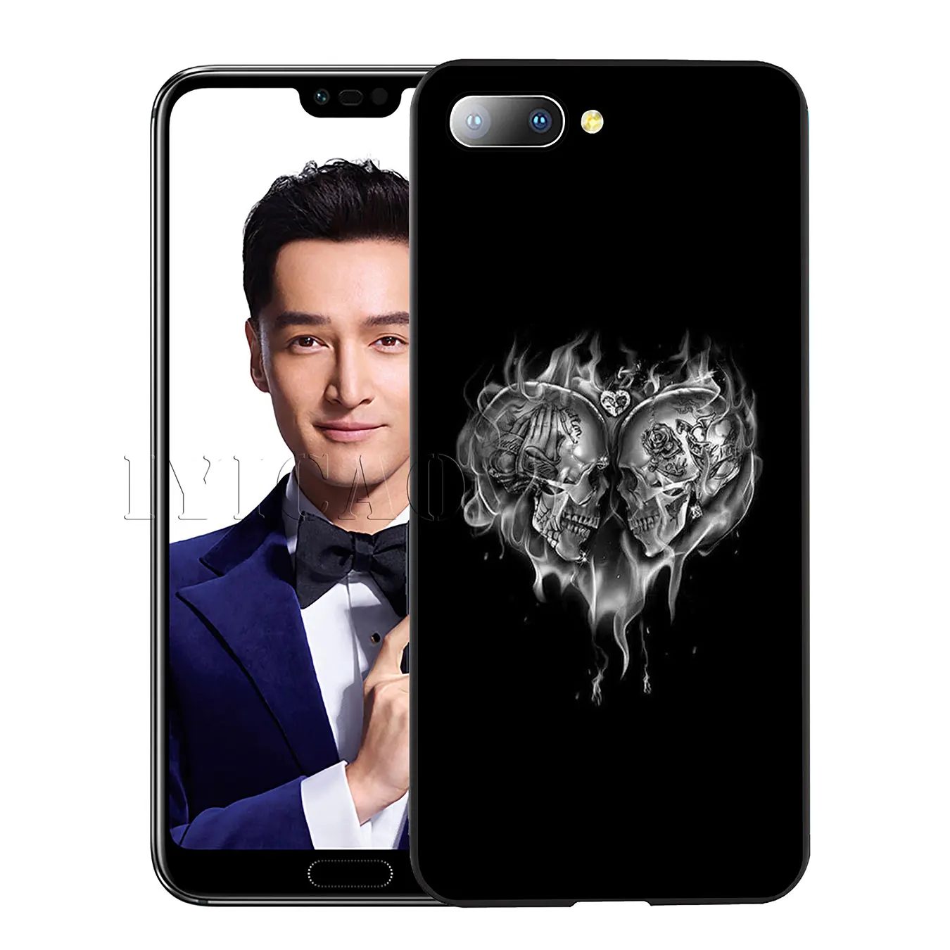 IYICAO Grim Reaper Skull Skeleton love Silicone Soft Case for Huawei Y7 Y6 Prime Y9 2018 Honor 8C 8X 8 9 10 Lite 6A 7C 7X 7A Pro |