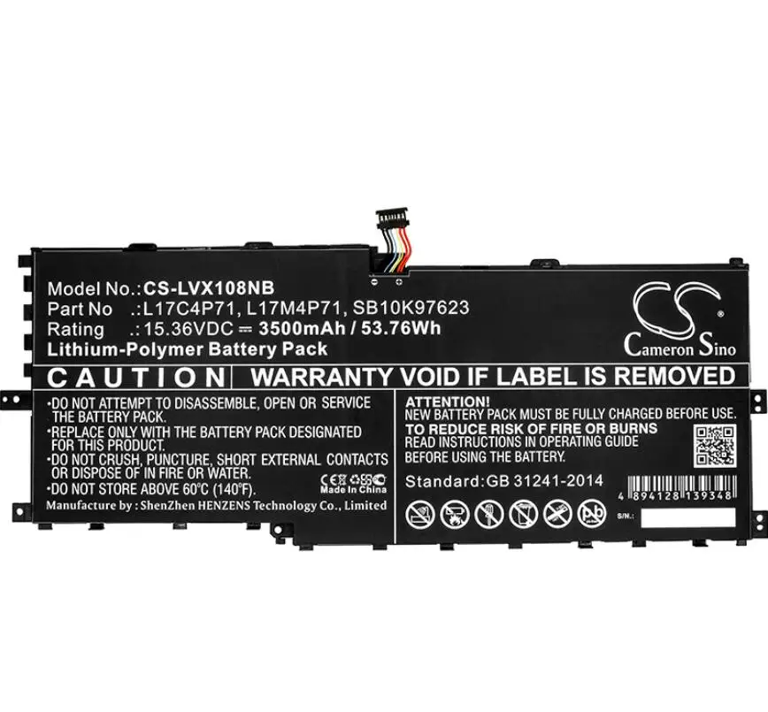 Аккумулятор Cameron Sino 3500 мАч для LENOVO ThinkPad X1 Yoga 2018 L17C4P71 L17M4P71 SB10K97623 SB10K97624