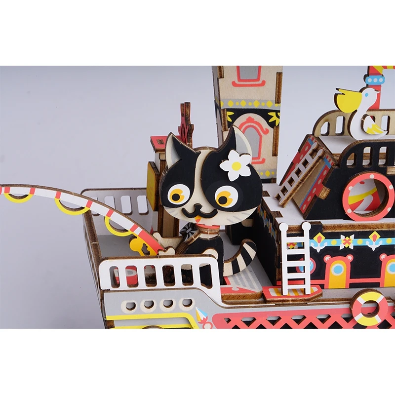 Robotime DIY 3D рыболовная игрушка деревянная игра головоломка в сборе подвижная