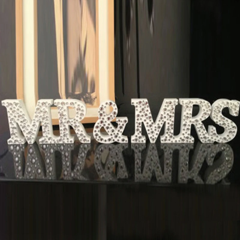 Новый Алмаз 24 буквы любовь Дрель Mr & Mrs свадебное украшение LogoWedding фоторамка|frame
