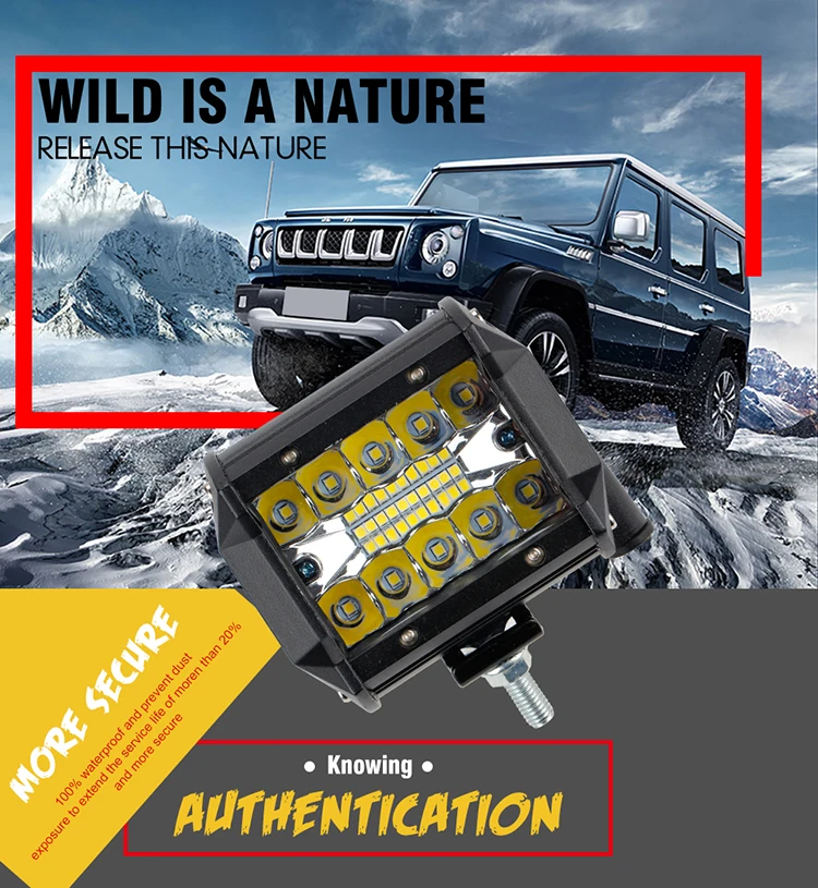 OKEEN 4 inch LED Bar LED Work Light Bar for Driving Offroad Boat Car Tractor Truck 4x4 SUV ATV 12V 24V Rated 60W Actual 15W