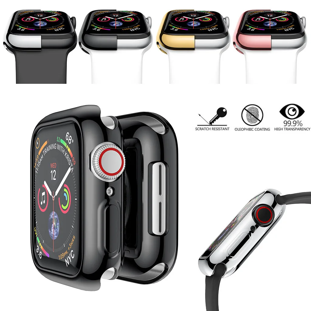 Защитный чехол бампер Xinsilu Ультратонкий из ТПУ с покрытием 44 мм 40 для Apple Watch серии
