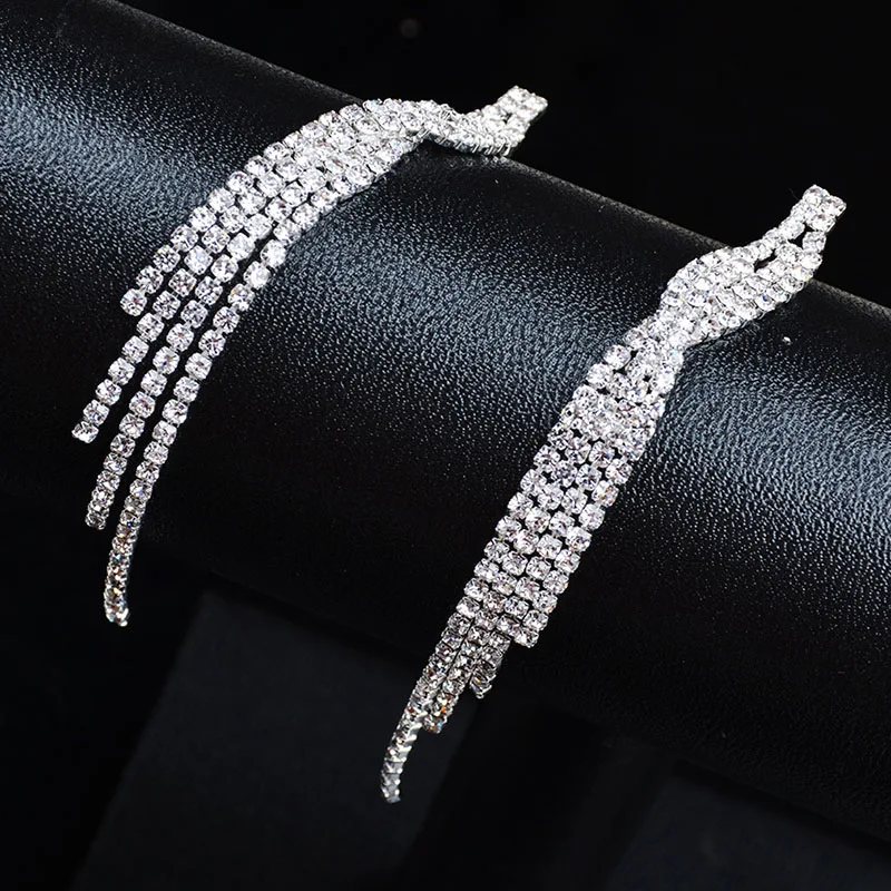 SOXY Dangle Earring For Female White Gold Color Ladies Crystal Shinny Women Water Drop Earrings Fashion Jewelry.brincos bijoux | Украшения