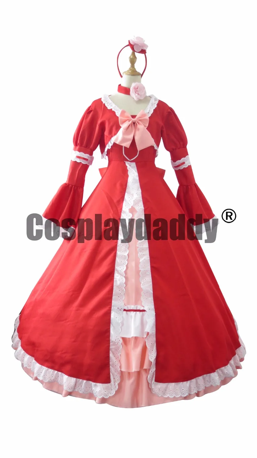 Black Butler Kuroshitsuji Элизабет мидфорд Красный Хэллоуин платье в стиле Лолита Косплэй