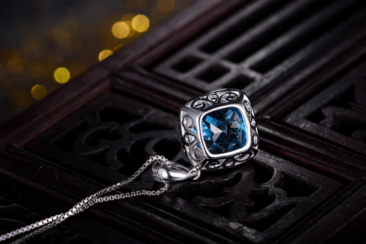 ZOCAI ожерелье 18 K Белое Золото 5 0 КТ Сертифицированный топаз драгоценный камень 15 ct