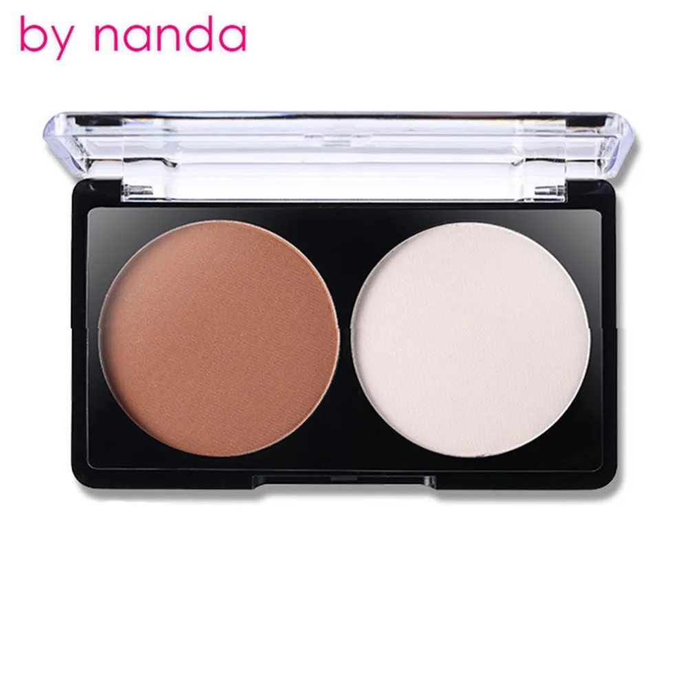 От Nanda Makeup 2 цвета хайлайтер пудра палитра для стрижки длительная косметика лица