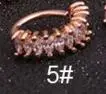 5 Imixlot 1PC Silver And Gold Color Ear Piercing Jewelry CZ Helix Cartilage Earring Rook Hoop Snug Piercing Ring - Окраска металла: 5