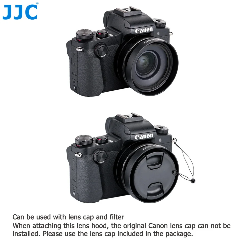 JJC бленда объектива камеры 49 мм крышка протектор фильтра для Canon PowerShot G1X Mark III