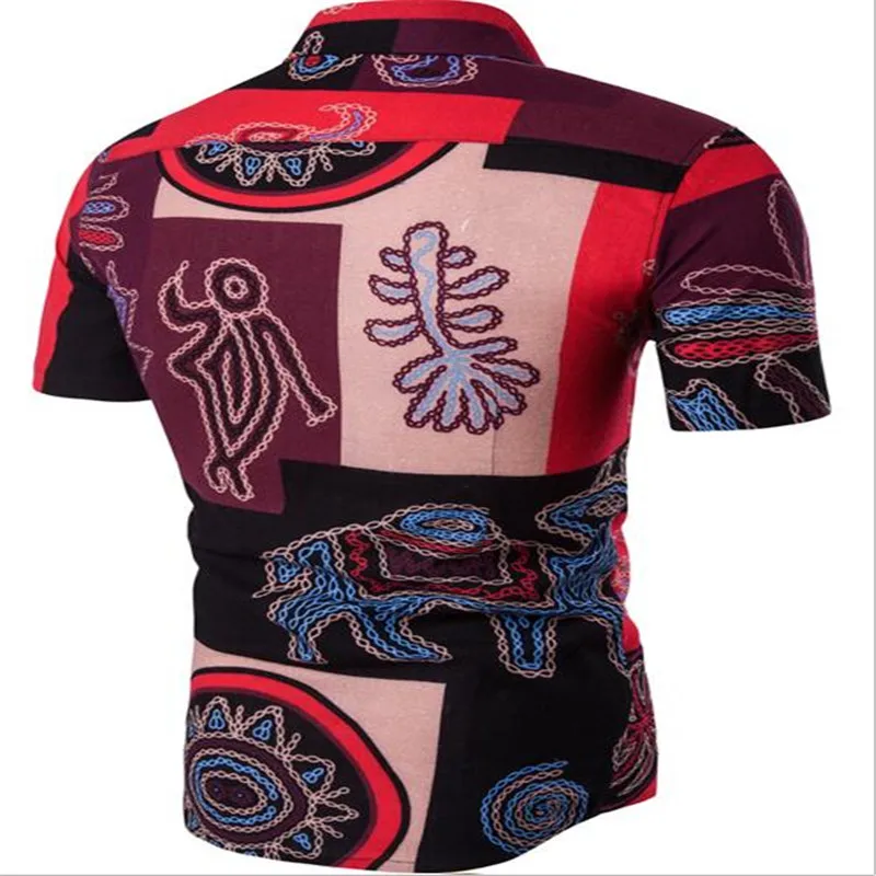 

2020 Summer Mens Clothing Floral Hawaiian Shirt Men Short Sleeve Fashionable Style Mens Shirts Slim