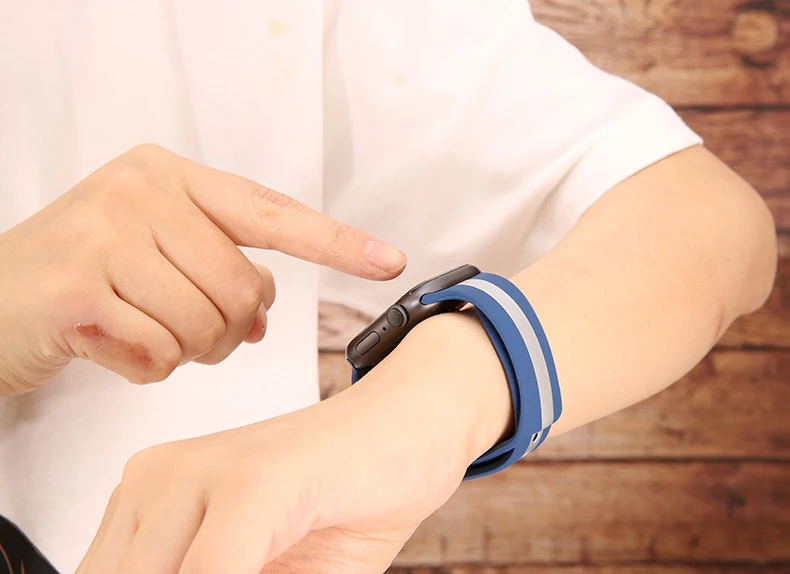 Ремешок для apple watch 42 мм 38 мм correa iwatch 44 мм 40 мм 4 3 2 спортивный силиконовый браслет pulseira apple watch 4 аксессуары