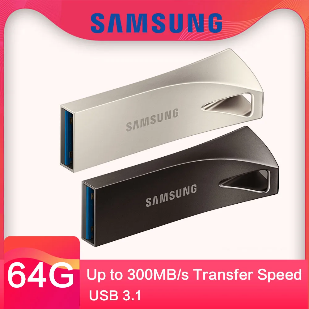 USB флеш-накопитель SAMSUNG 32 ГБ, 64 ГБ, 128 ГБ, 256 ГБ, USB 3,1, металлический мини-накопитель, карта памяти, запоминающее устройство, u-диск