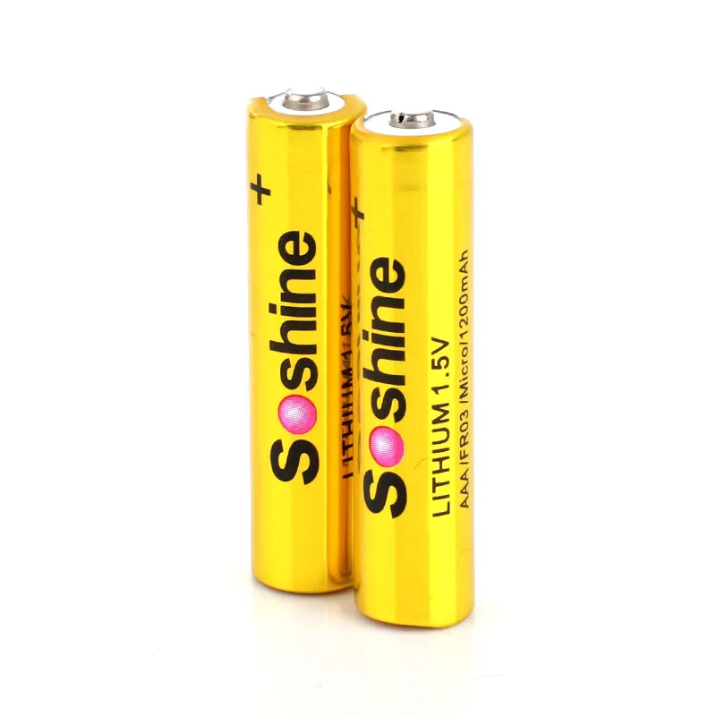 Soshine 4 шт. супер 1 5 в 1200 мАч AAA FR03 микро литиевые батареи с непрерывной