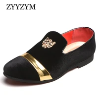 zyyzym men casual shoes men loafers luxury brand tiger metal breathable wedding party shoes red bottom italian loafers men shoes