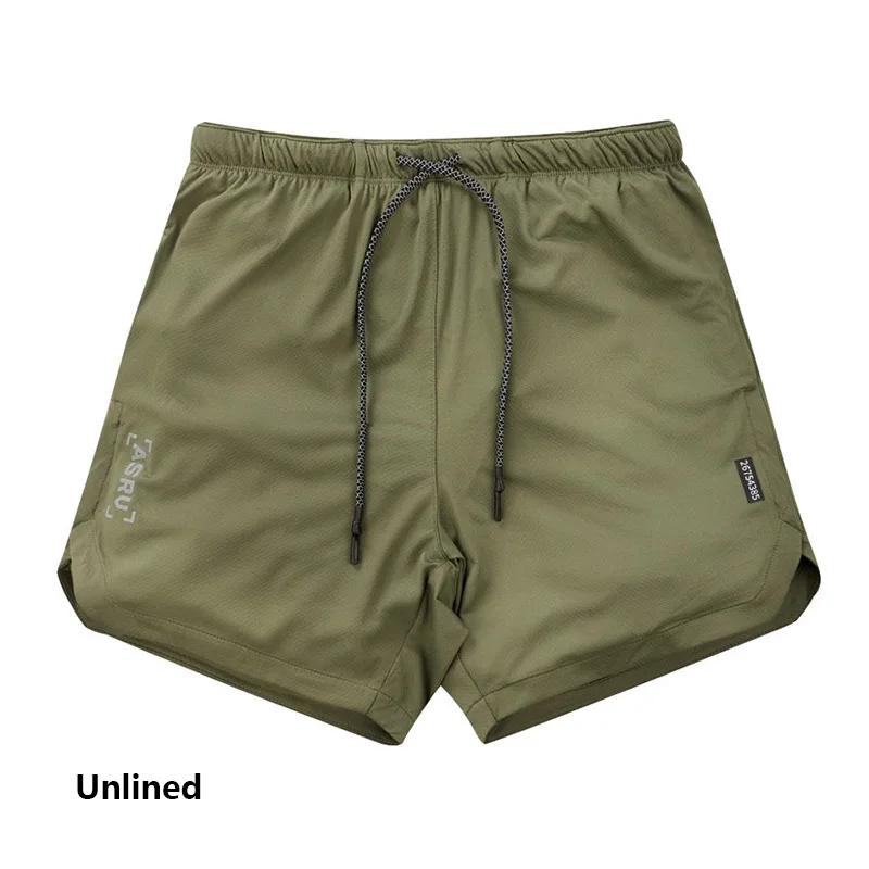 Army Green Мужские шорты для спортзала, двухслойные, 2 в 1, для фитнеса, бега, короткие штаны, для тренировок, бодибилдинга, нижнее белье, быстросохнущие шорты для бега, мужские - Цвет: Army Green