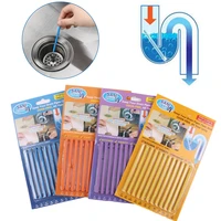12pcsset sani sticks sewage decontamination to deodorant the kitchen toilet bathtub drain cleaner sewer cleaning rod hair clear