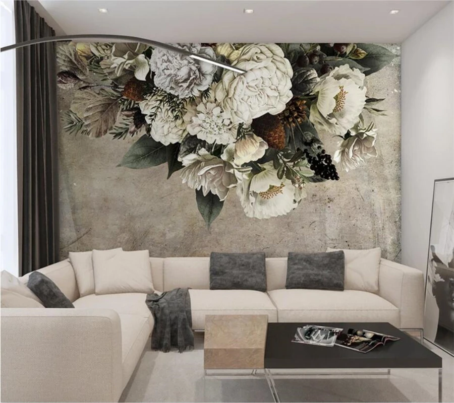Пользовательские большие обои 3D сплошная настенная живопись Европейский