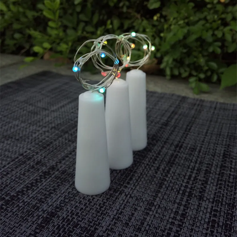 Белый корпус 15 LED из пробки огни для бутылки 10 упак. Медный провод бутылку DIY