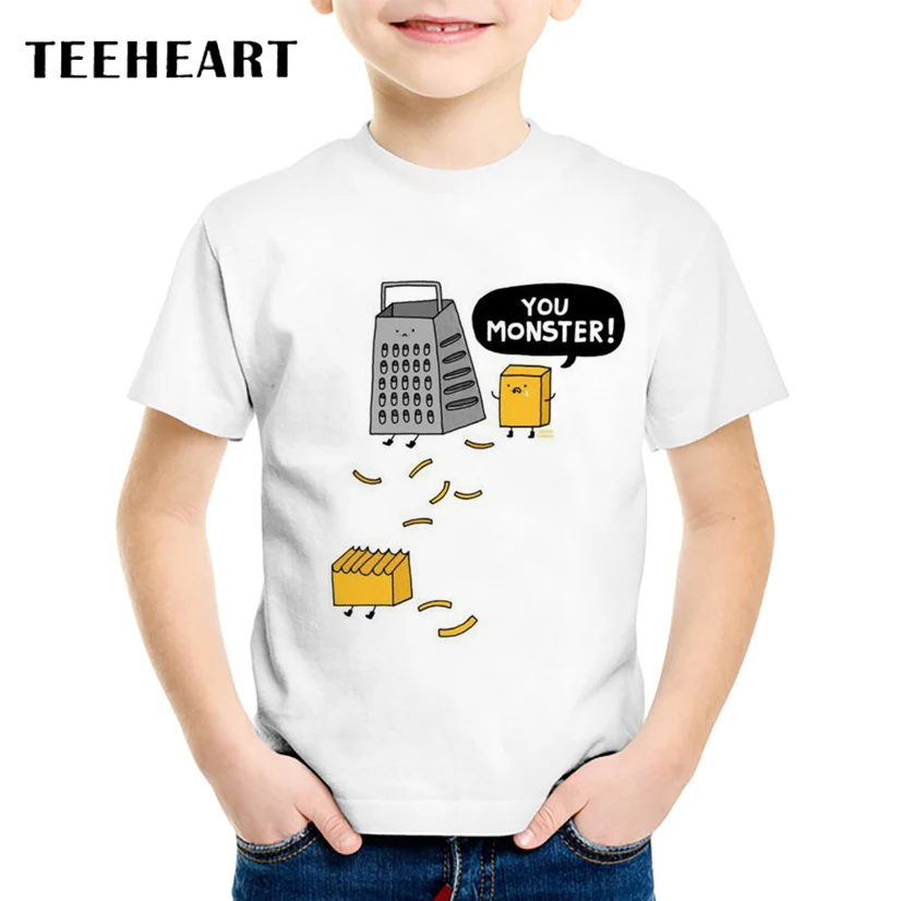 Teeheart новые Обувь для мальчиков/девочек одежда вы Монстр Письмо печати футболки