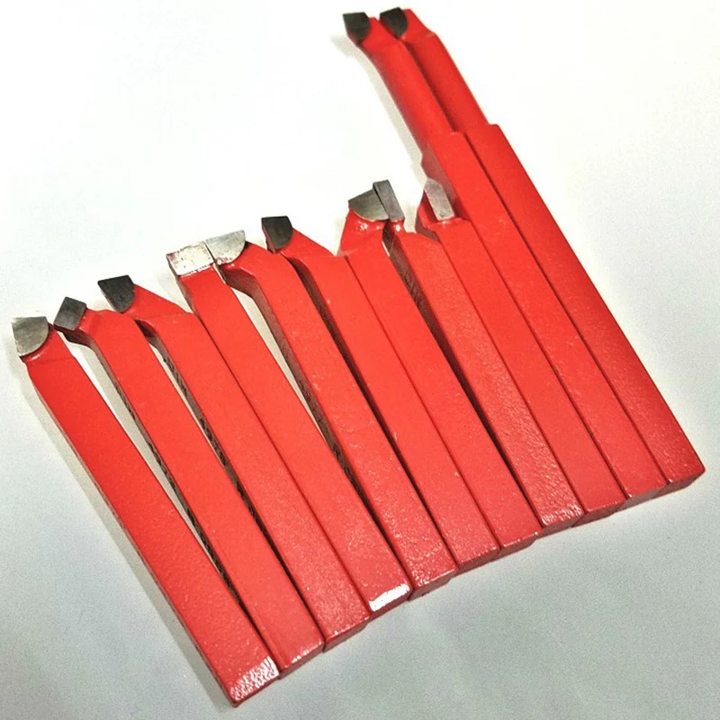 11Pcs 10x10 mm Carbide Tip Tipped Bit Set Brazed Milling Cutter Tools For Metal Cnc Lathe Welding Turning Tool Holder | Инструменты