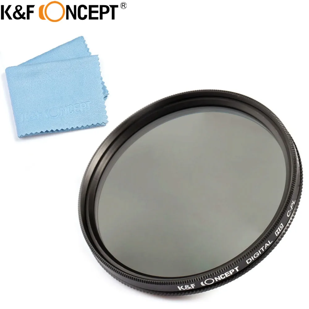 K & F концепция 58 мм Тонкий CPL (круговой поляризатор) фильтр объектива камеры с