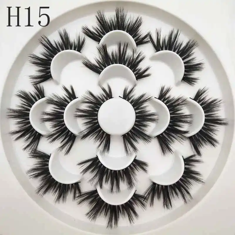H15 Buzzme H14 25 мм ресницы 3D из искусственной норки ресницы натуральные длинные высококачественные ресницы синтетические ресницы - Цвет: H15