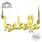 AILIN 18K позолоченное цветное ожерелье с персонализированным именем для женщин серебро 925 пробы под заказ кулон с арабским именем ювелирные изделия на День святого Валентина Рождество