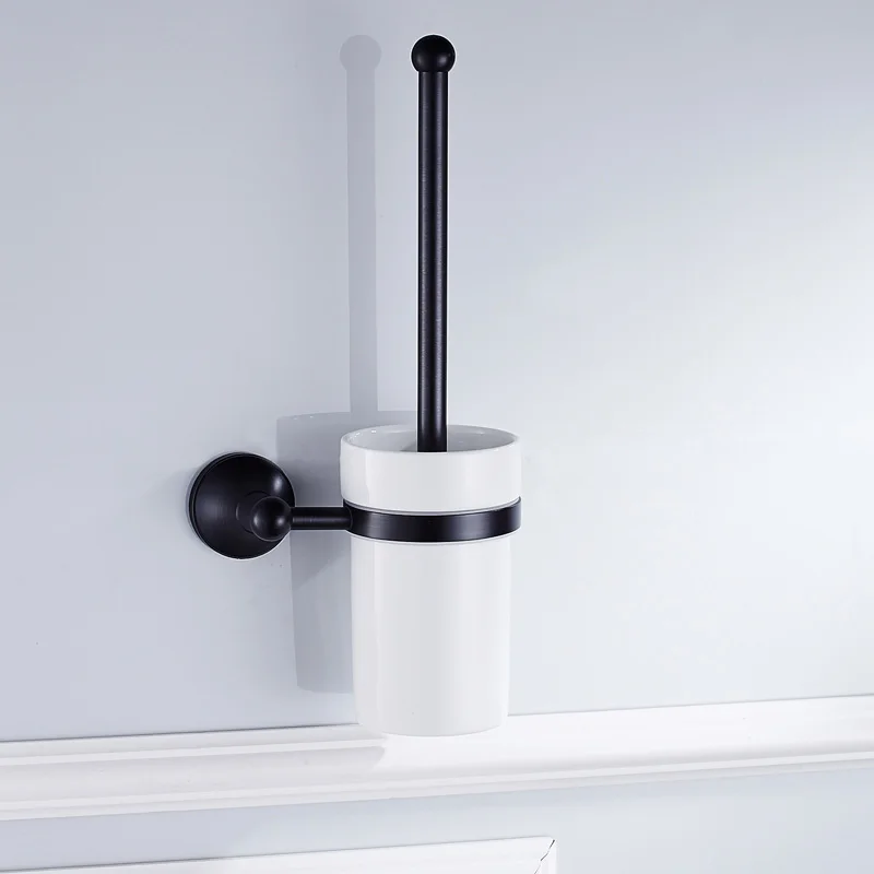 Набор черных фурнитуры для крючков вешалка полотенец из твердой латуни полки