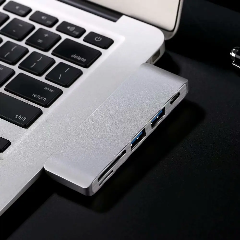 Тип-C USB концентратор до 2-порт USB3.0 + SD/устройство для считывания с tf-карт зарядка