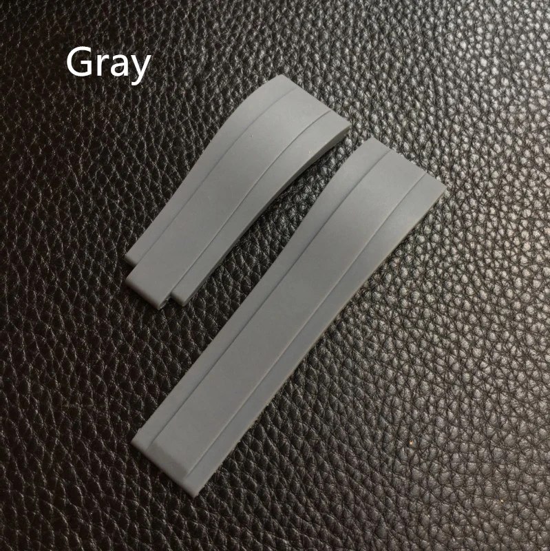 MERJUST Brand 20 21mm Black Blue Green Red White Gray Silicone Rubber Watchband For Role strap Daytona Submariner GMT OYSTERFL