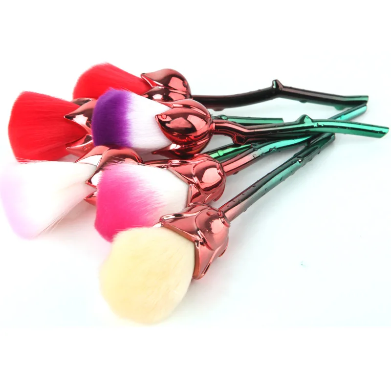 Градиент Цвет 6 шт. Золотая Роза в форме Макияж Расчёски для волос Основа