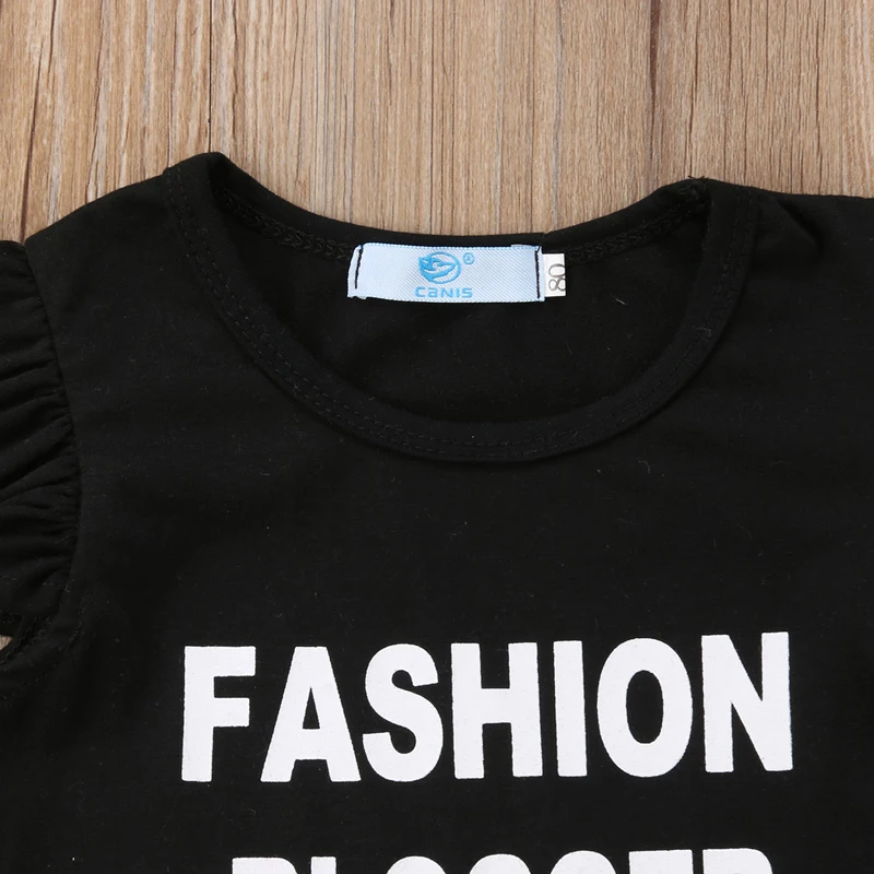 FOCUSNORM новая мода 2 шт. детские топы для маленьких девочек футболка длинные