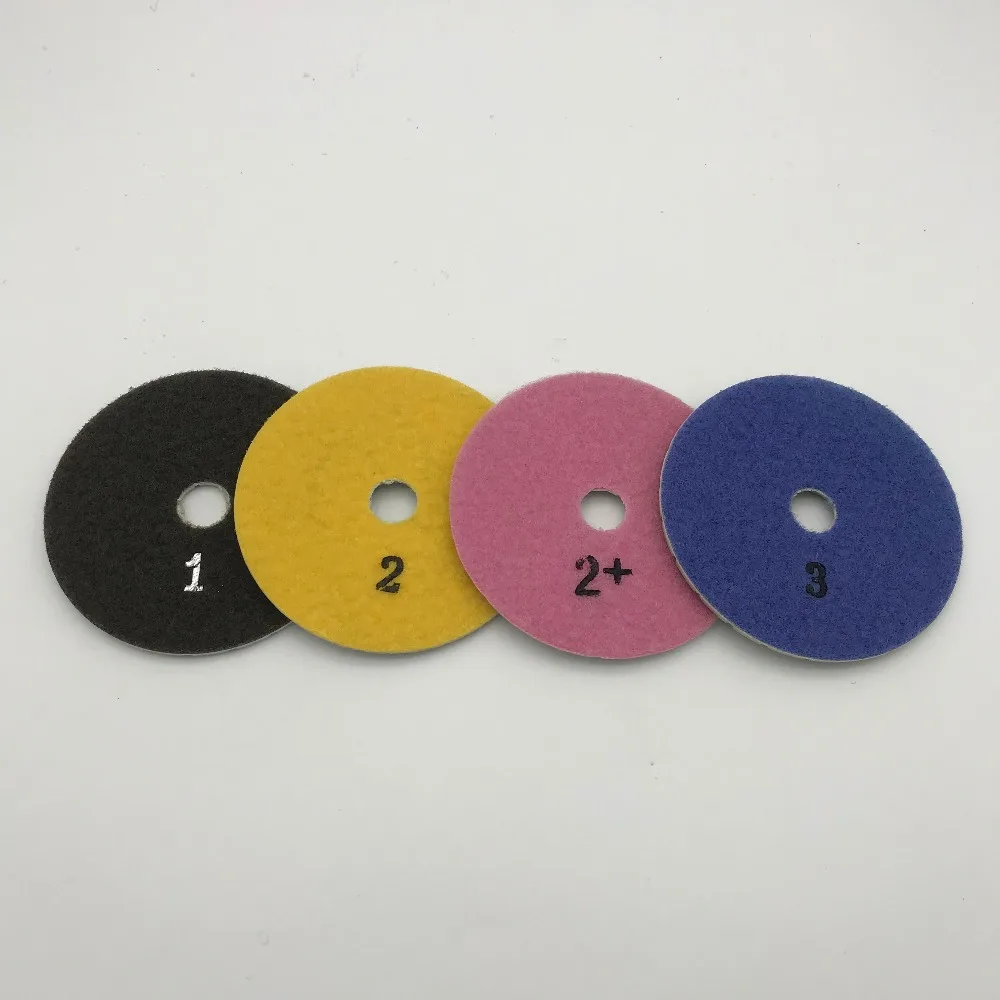 4 Step Polishing Pads inch (100 mm) for Granite Marble Quartz Engineered Stone Circle Sanding Disc Wheel Pcs/lot | Инструменты