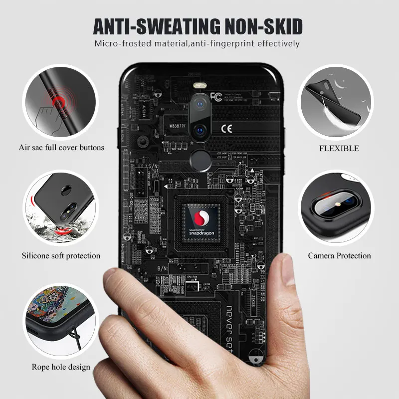 Case For meizu X8 x 8 cover Soft TPU Silicone Back Cover Pretty interesting battery painting for phone case |